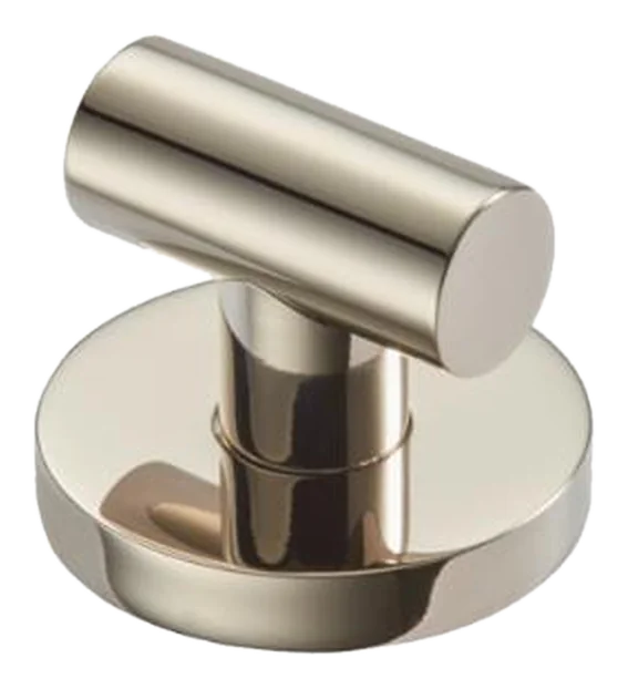 T-bar thumbturn on a round rose, polished nickel